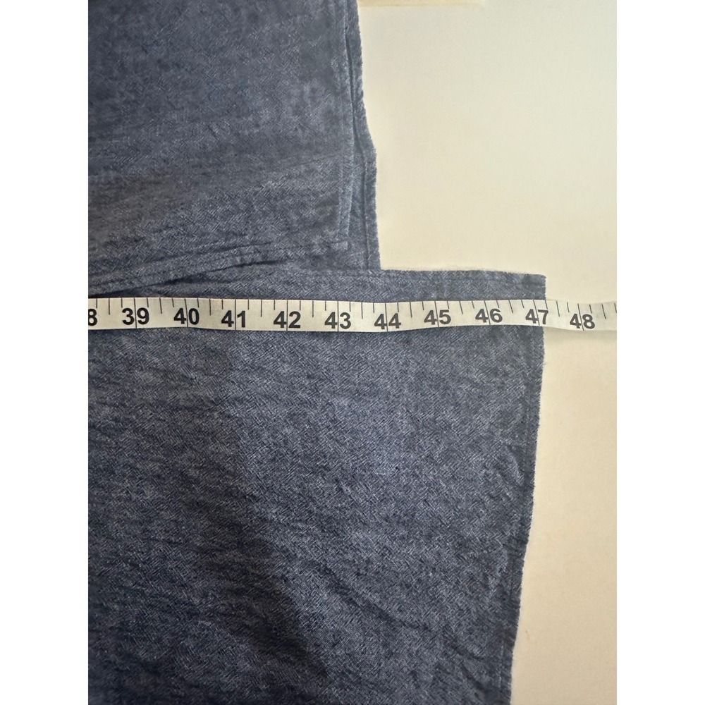 Pure Jill J. JILL Linen Blend Tank Dress Sz XL Midi‎ Blue Lagenlook Minimalist - Picture 7 of 13